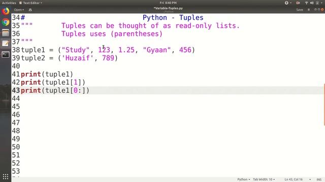 Python Tutorial 5 - Variable Tuples смотреть онлайн