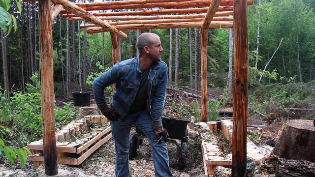 TIMELAPSE - Nicole Leaves, Jake is ALONE Again // DIY Garden Arbor & FOREST LOG TRELLIS - Ep. 136 смотреть онлайн