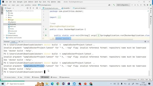 Creating docker image for Spring Boot Application from scratch | PixelTrice смотреть онлайн