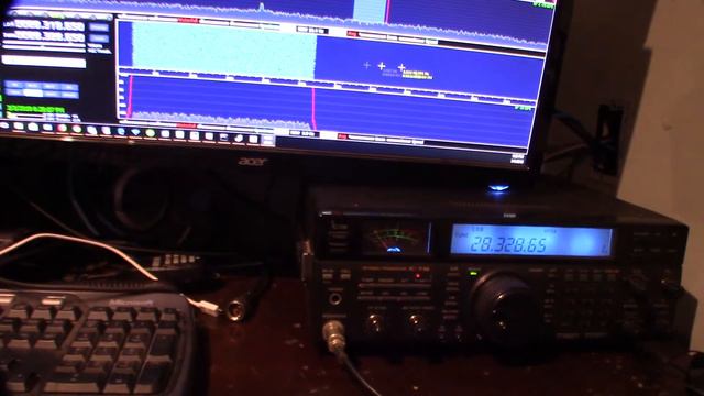 Icom IC-736 cat rig computer control with HDSDR HRD and omni-rig смотреть онлайн