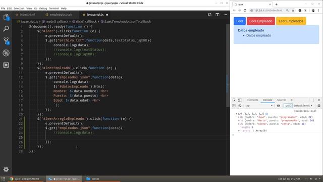 03.- Ajax con Jquery? de 0 a 100 [arreglo de objetos con json] смотреть онлайн