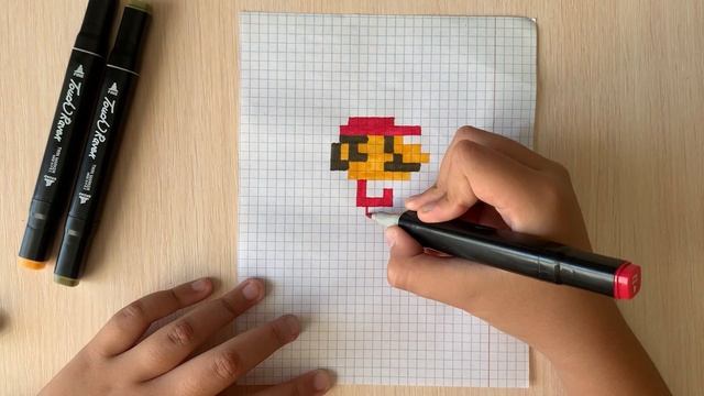 Как рисовать Марио по Клеточкам/Pixel Mario-Рисунки по клеточкам смотреть онлайн