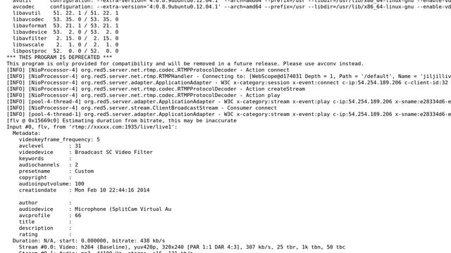 Convert RTMP stream to RTSP and HTTP with FFMPEG смотреть онлайн