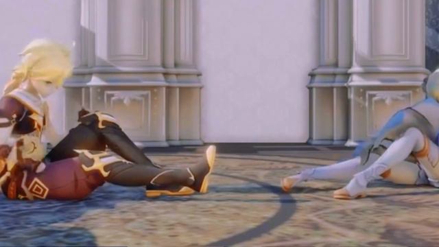 Lumine And Aether Switched Bodies #genshinimpact #animation #youtube #fyp #viral #youtubechannel