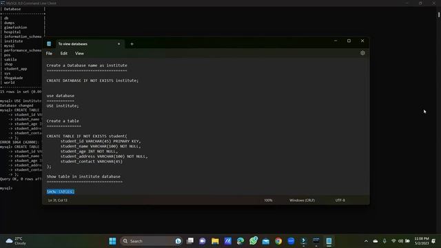 MySQL Lesson-01 SQL query for beginners смотреть онлайн