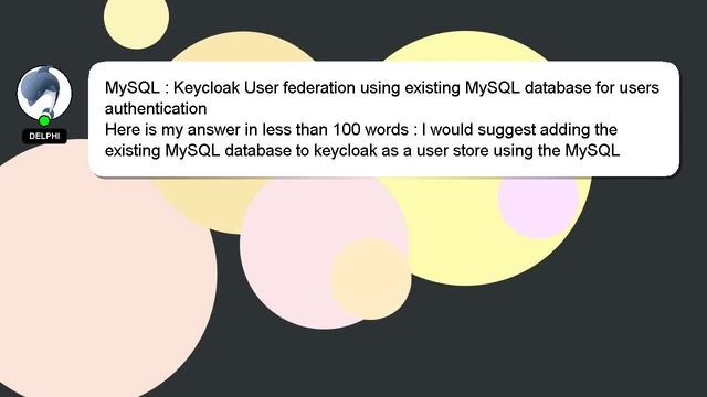 MySQL : Keycloak User federation using existing MySQL database for users authentication смотреть онлайн