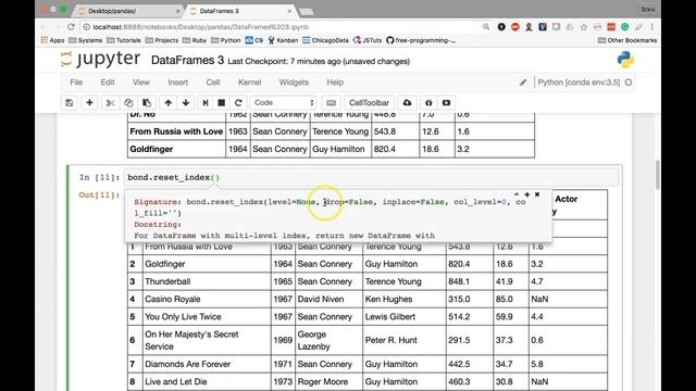 2 DataFrames III The set index and reset index Methods смотреть онлайн