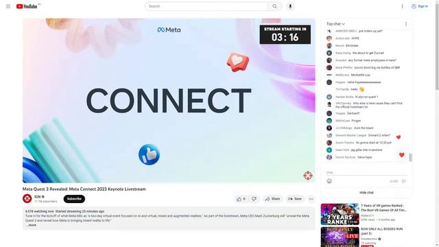 Стрим Oculus/MetaConnect - Анонс/Релиз Quest 3 смотреть онлайн