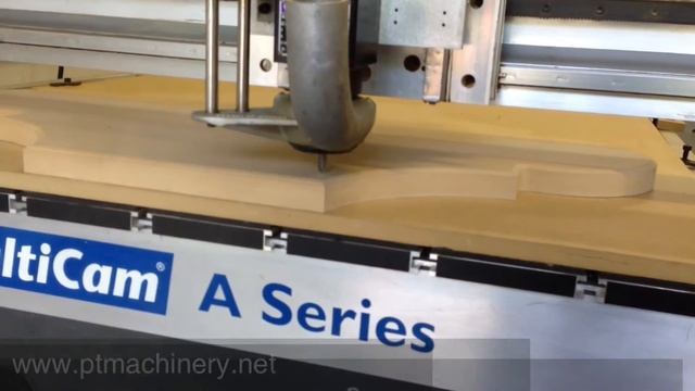 MultiCam 1000 (A) Series 4x4 CNC Router cutting a Rapid Texture program from EnRoute смотреть онлайн