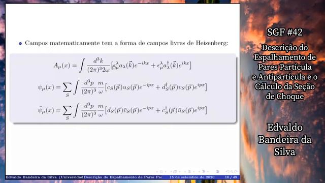 SGF-42-Descrição do Espalhamento de Pares e o Cálculo da Seção de Choque смотреть онлайн
