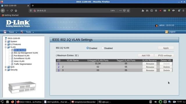 D-link Dgs-1100-5 Vlan 802.1q