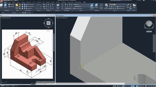 autocad 3d mechanical drawing practice | SaprkCAD Mechanical смотреть онлайн