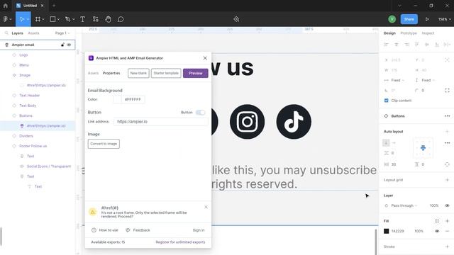 Figma Tutorial: Adding URLs for buttons and images | Figma to HTML & CSS Import with Ampier смотреть онлайн