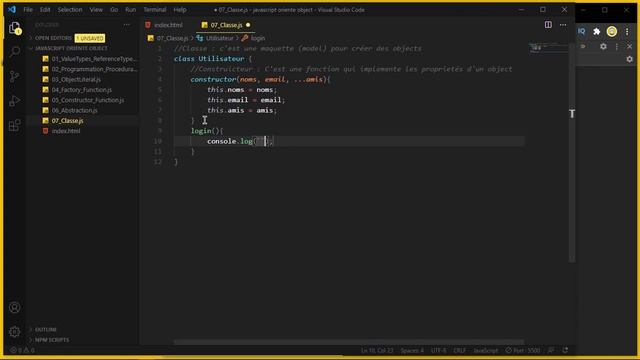 La programmation orientée objet avec JavaScript #08 Notion des classes en Js TutoFr смотреть онлайн