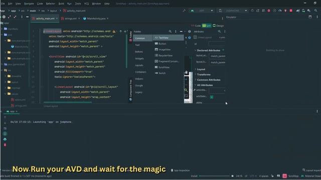 ScrollView not working on AVD || Android Studio смотреть онлайн