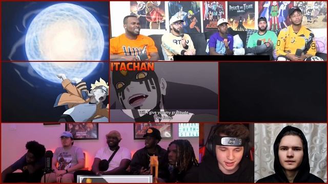 Naruto And Sasuke VS Momoshiki [18 People React] MEGA REACTION MASHUP | Boruto Episode 65