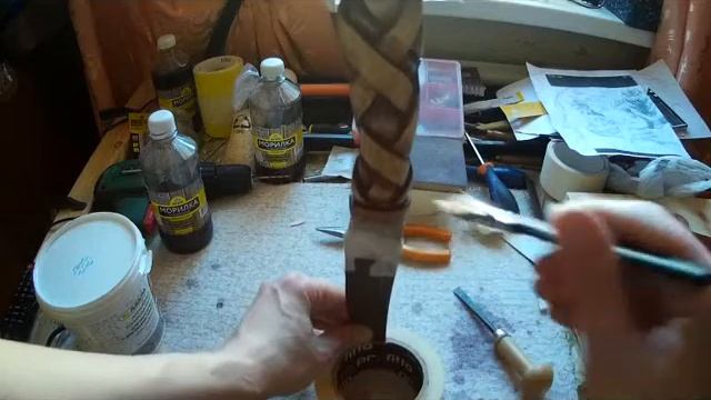 Нож Дракон.  Резьба по дереву. Carving. Dragon Knife.