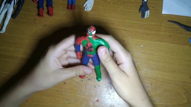 Фигурки человека паука из пластилина смотреть онлайн