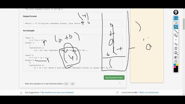 9.6 REDUNDANT BRACES(Stacks and Queues)-Interviewbit #stack#programming#queue смотреть онлайн
