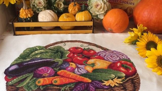 ФИНИШ вышивка ОВОЩНАЯ КОРЗИНКА от Панна/ Panna смотреть онлайн