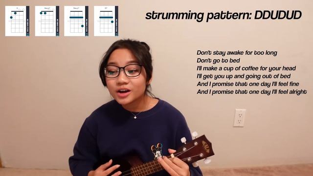 Ukulele Tutorial: Coffee by Beabadoobee (lyrics & chords on screen) смотреть онлайн