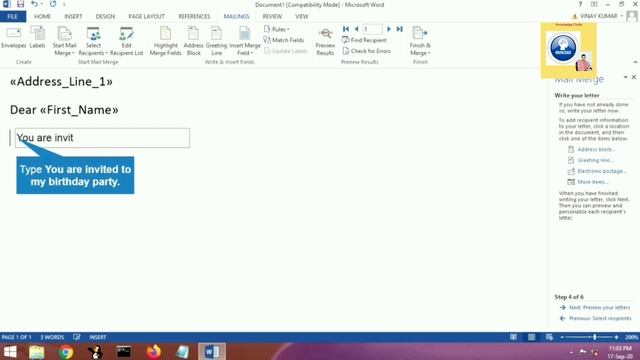 Mail Merge in MS Word|step by step process|how to create Mail Marge document in ms word смотреть онлайн