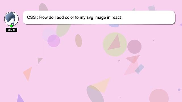 CSS : How do I add color to my svg image in react смотреть онлайн