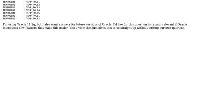 Databases: How can I get all of a few users' roles? смотреть онлайн