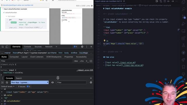 Input With Type Number Checking valueAsNumber Prop Example смотреть онлайн