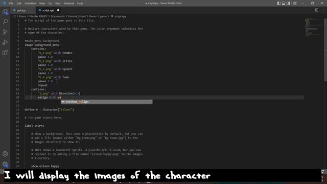 Tutorial Ren'Py - Make an Animated Menu смотреть онлайн