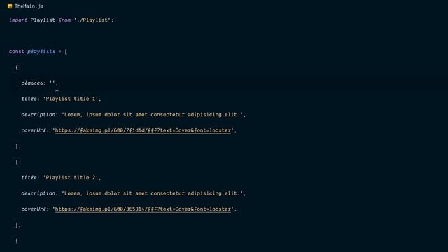 React JS Tailwind CSS Spotify клон #15 - Отображение списка плейлистов динамически