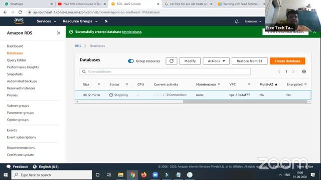 Creating AWS RDS Read Replica database, Make it read only database as writable-Tamil смотреть онлайн