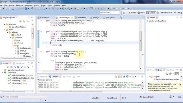 IBM Worklight 6.1: Passing JSON data from Client to Adapter Part 2 смотреть онлайн