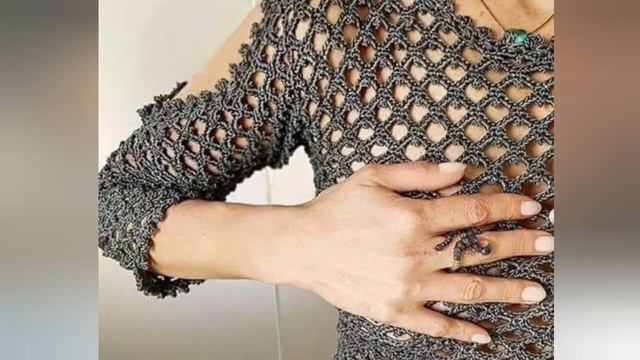 269.❤Стильные вязаные модели изделий крючком.❤Схемы узоров. смотреть онлайн