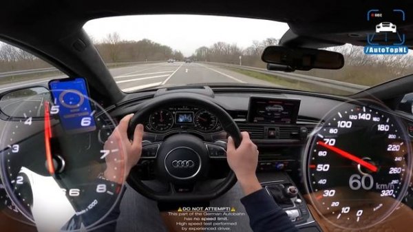 700HP AUDI RS6 C7 AKRAPOVIC on AUTOBAHN [NO SPEED LIMIT] by AutoTopNL