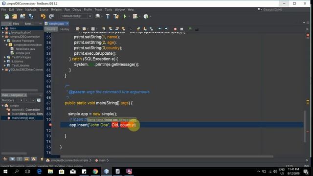 Inserting data into the Table with SQLite and JAVA смотреть онлайн
