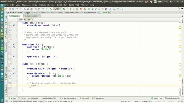 Android Kotlin Tutorial #058 - Classes and Inheritance - Calling the superclass implementation смотреть онлайн