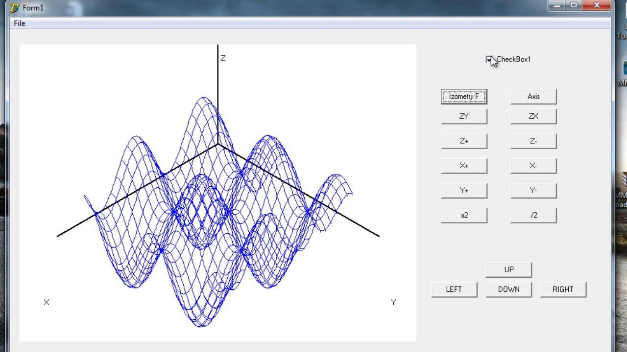 Borland Delphi 7. Разработка приложения для построение 3х мерного графика. смотреть онлайн