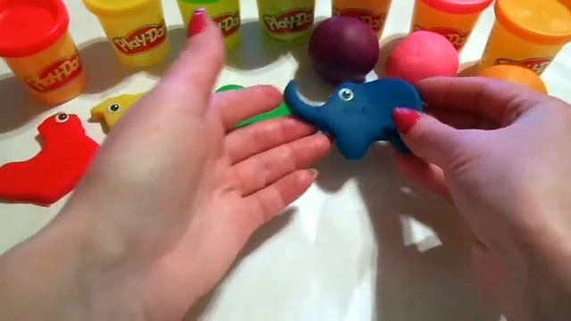 Пластилин Плей До Учим цвета Лепим фигурки животных Развмвающее видео для детей смотреть онлайн