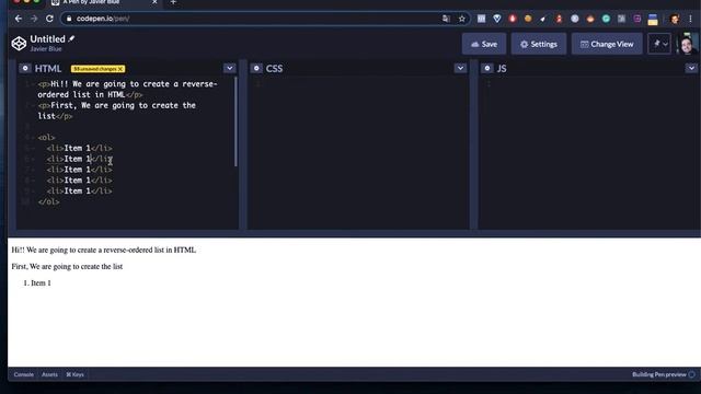? Create a Reverse-Ordered List in HTML смотреть онлайн