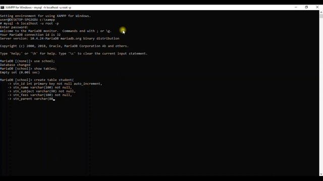NEW! How to create database using Xampp Shell with Cmd смотреть онлайн