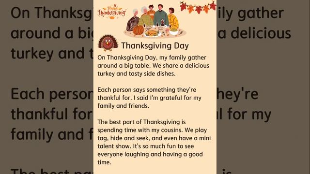 Thanksgiving Day #thanksgiving #family #grateful #english #englishlearning #日常英語 #simpledailyenglis