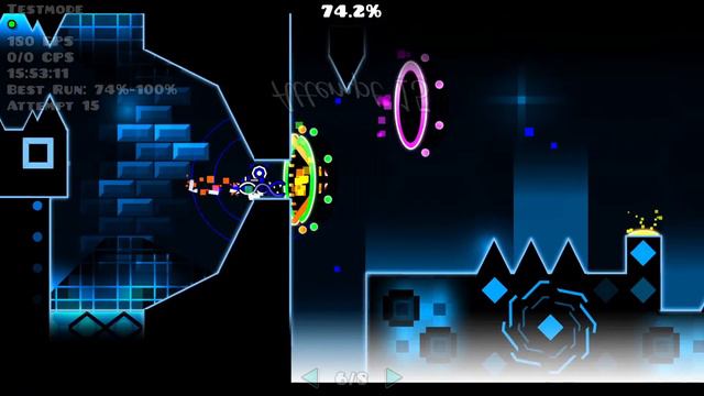 Quest For Perfection 76%, 74-100% X11, 39-100% х2 GO=44% (Req=MUTE) | Geometry Dash