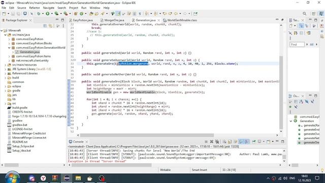 Пишем свой мод на Minecraft 1.7.10. Регистрация своих руд в мире. смотреть онлайн