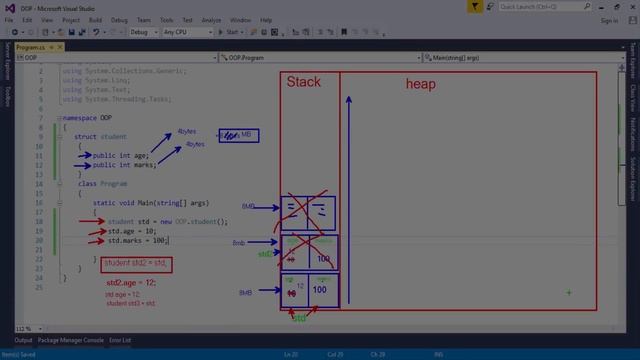 3 - C# Tutorial in Hindi and Urdu - Value vs Reference Types and Stack vs Heap in C# смотреть онлайн