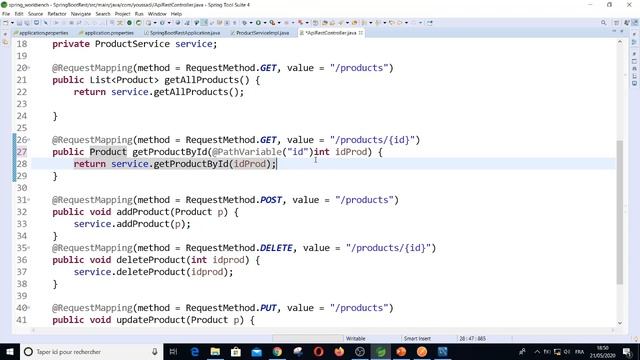 9- Mise ne place d'une API RestFul micro service avec SpringBoot (suite) смотреть онлайн