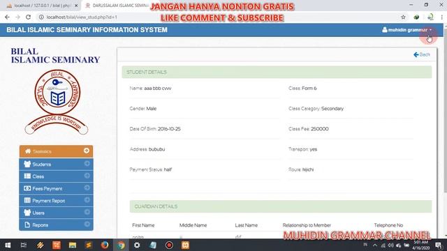 STUDENTS REGISTRATION OF FEE SYSTEM (SOURCE CODE) Php MySql смотреть онлайн