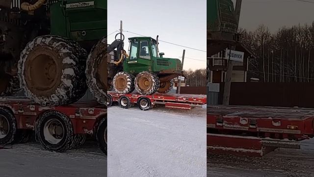 перевозка форвардера на трале смотреть онлайн