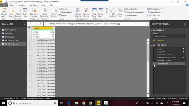 DateTime Transforms Power Query Power BI смотреть онлайн