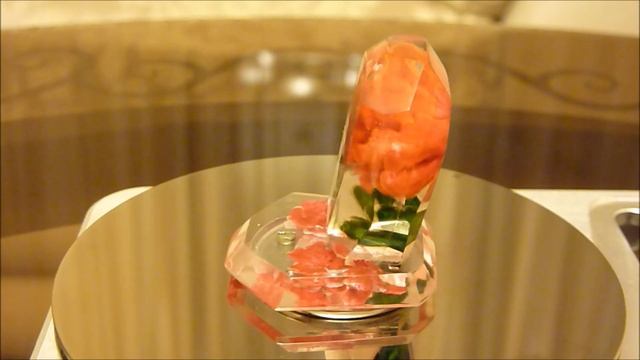 "Роза" в оргстекле. Цветок из оргстекла. Rose in organic glass смотреть онлайн